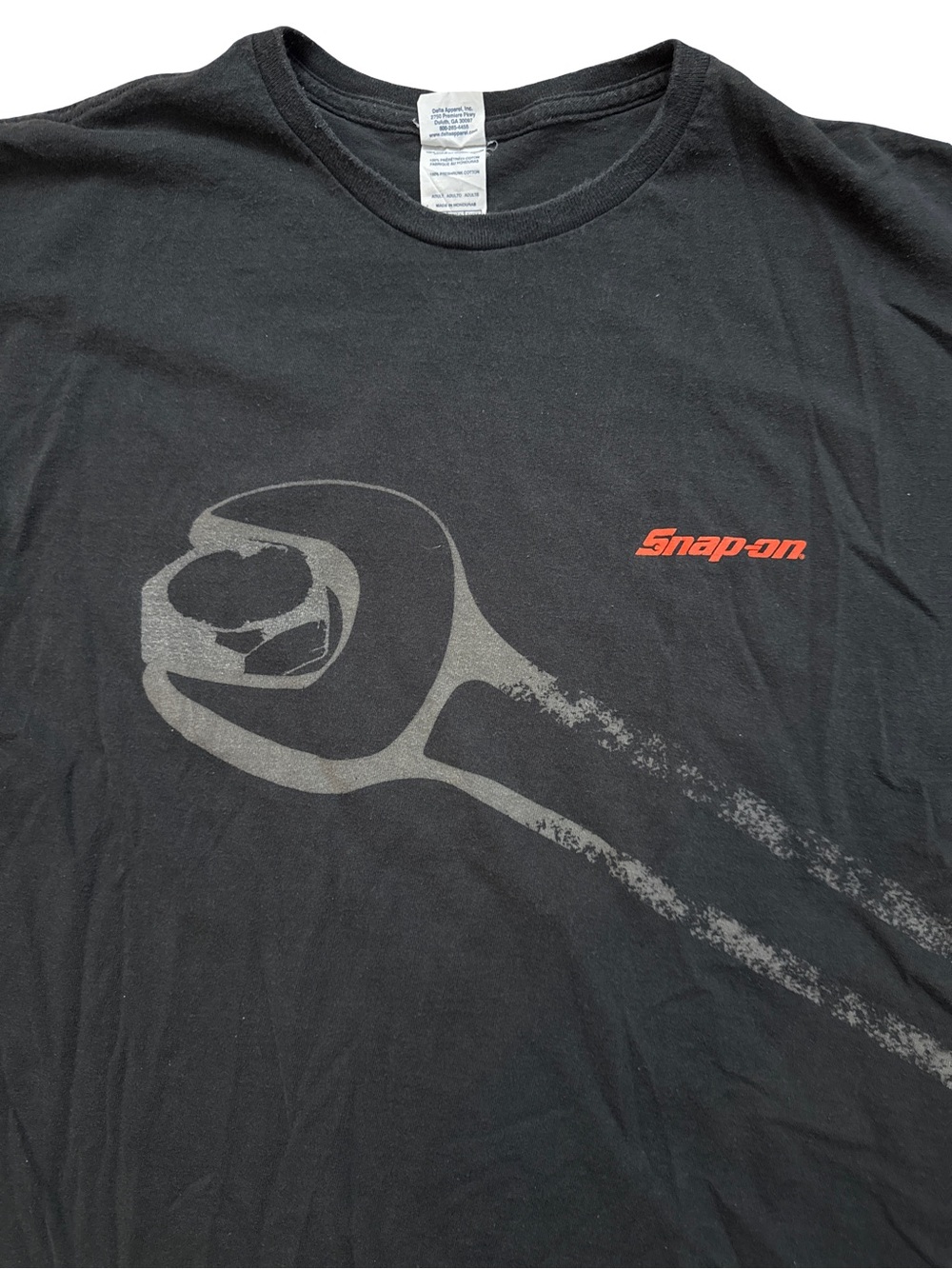 Snap On Tools Men’s Black Graphic Tool T-Shirt Size 2XL Black Wrench Tee Tools